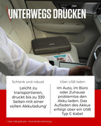 Canon PIXMA TR150 mobiler Drucker mit Akku (WLAN, Cloud, AirPrint, 4.800 DPI x 1.200 DPI, Highspeed USB Typ C, OLED-Display, Tintenstrahldrucker), schwarz