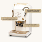 Faber PRO Total Deluxe Kaffeemaschine aus Messing, 44 mm Ese Papier, 1.3 liters, (Weiß)