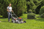 AL-KO Benzin-Rasenmäher Easy 5.10 SP-S (51 cm Schnittbreite, 2.3 kW Motorleistung, zentrale Schnitthöhenverstellung, Robustes Stahlblechgehäuse, mit Hinterrad-Antrieb, für Rasenflächen bis 1800 m²)