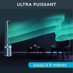 Rowenta QU5062 Eclipse 3in1 Luftreiniger | Heizlüfter | Ventilator | filtert 99,9% der Partikel | für 30 m2 Raumgre | schnelle Heizung bis zu 35°C | automatischer Tag- und Nachtmodus | Schwarz/Grau
