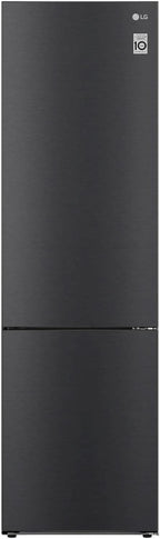 LG GBV22NCCEP Kühl-/Gefrierkombination – Smart Inverter Compressor, Total No Frost, Modern Flat Door Design, Matt Schwarz Metallic, Energieeffizienz A