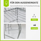 Outsunny Baumbank Rundbank 360° Design große Sitzfläche Metall