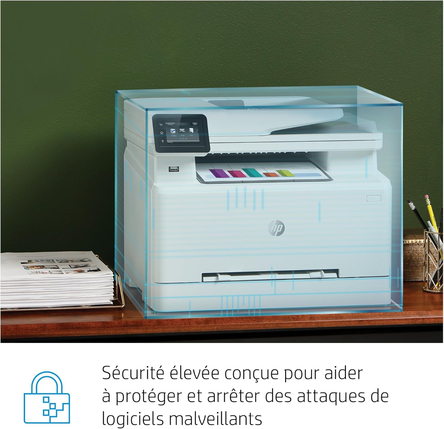 HP Color LaserJet Pro MFP 3302fdwg Multifunktions-Farblaserdrucker, Fax, Automatischer beidseitiger Druck, Touchscreen, Wi-Fi, Ethernet, USB, HP Wolf Pro Security