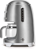 Smeg, DCF02BLMEU, Filter-Kaffeemaschine, Aroma und Autostart-Funktion, Glaskaraffe bis 12 Tassen, 2 Intensitätsniveaus, Warmhaltefunktion, 1050W, Mattschwarz