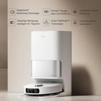 dreame L10s Pro Ultra Heat Roboter Staubsauger mit Automatische Moppreinigung mit heiem Wasser, Moppverlngerung, 7.000 Pa Saugkraft, Doppelte Mopp- und Bodenreinigung, Teppicherkennung