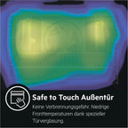 AEG Einbaubackofen – Serie 5 Ringheißluft: Gleichmäßige Garergebnisse auf 3 Ebenen – Pyrolyse Selbstreinigung – 25 Automatikprogramme – LED-Touchdisplay – Schnellaufheizung – Schwarz – BPE53516AB