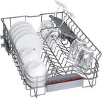 Bosch SPS4HMI61E Serie 4 Freistehender Geschirrspüler / E / 45 cm / Edelstahl / 76 kWh/100 Zyklen / 10 MGD / SuperSilence / Extra Trocknen / VarioSchublade / Home Connect
