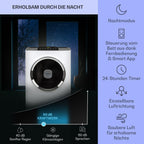Klarstein Mobile Klimaanlage mit Abluftschlauch, 5-in-1 Klimagerät, Ventilator, Luftentfeuchter, Luftreiniger & Nachtmodus, App-Steuerung, Kleine & Portable, für Wohnung & Büro, 12000 BTU