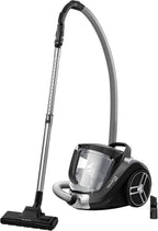 Rowenta RO4825 beutelloser Bodenstaubsauger Compact Power XXL | 550 Watt | 2,5L Staubvolumen | Kompakt & leise | Extreme Saugleistung | Hocheffizienter Saugkopf | Schwarz/Grau