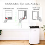 Bosch Cool 4000 Mobiles Klimagerät - 3-in-1: Klimagerät, Luftentfeuchter, Ventilator - 2,6 kW für Räume bis zu 35m² - Mit Auto-Modus, Silent-Modus & Sleep-Modus