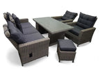 Alu-Luxus Dining-Set »Asti«, 6-teilig