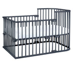 babybay Original Beistellbett aus massivem Buchenholz / kompakt & verwandelbar / Kinderbett Höhe stufenlos verstellbar & umweltfreundlich / mitwachsendes Babybett (weiß lackiert) / inkl. Matratze