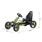 HOMCOM Kinder Gokart Tretauto Armee-Design Handbremse verstellbar