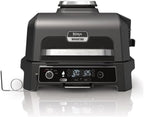 Ninja Woodfire Electric BBQ Grill & Smoker & Air Fryer, 7-in-1 Outdoor BBQ Grill, Air Fry, Smoke, Roast, Bake and more, Weather Resistant, Non-Stick, Portable, Electric, Grey/Black OG701EU