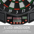 HOMCOM elektronische Dartscheibe Dartboard 27 Spiele 8 Spieler