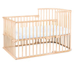 babybay Original Beistellbett aus massivem Buchenholz / kompakt & verwandelbar / Kinderbett Höhe stufenlos verstellbar & umweltfreundlich / mitwachsendes Babybett (weiß lackiert) / inkl. Matratze