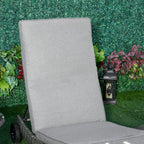 Outsunny Sonnenliege Polyrattan verstellbar mit Rollen grau
