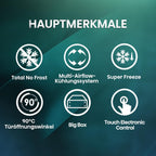 Hisense FV191N4AW2 Gefrierschrank/ TotalNoFrost/ SuperFreeze/ Türalarm/ Multiflow 360°/ BigBox/ 143,4 cm/ Gefrierteil 147 l/ 41 dB/ 205 kWh/Wei