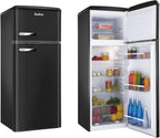 Amica KGC 15632 T Retro Kühl-/Gefrierkombination / Ice Blue (Türkis) / 144cm (H) x 55cm (B) x 62cm (T) / Retro-Design / Kühlschrank mit Gefrierfach