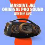 JBL Boombox 3 Wifi – Kabelloser Lautsprecher mit Bluetooth und Wifi – Kompatibel mit der JBL One App – 24 Stunden Wiedergabezeit – Wasser- und staubdicht – Integrierte Powerbank – Schwarz