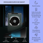 Klarstein Mobile Klimaanlage mit Abluftschlauch, 5-in-1 Klimagerät, Ventilator, Luftentfeuchter, Luftreiniger & Nachtmodus, App-Steuerung, Kleine & Portable, für Wohnung & Büro, 12000 BTU