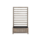 PARKSIDE® Pflanzkasten mit Rankgitter, mit umweltfreundlicher Lasur (Grau) - B-Ware neuwertig