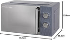 Russell Hobbs Honeycomb RHMM715G 17 Liter 700 W Grau Solo manuelle Mikrowelle mit 5 Leistungsstufen, integrierter Timer und Auftaufunktion