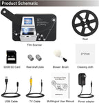 Super 8 Film Scanner, Converts Film in Digitales Video(3, 5, 7 und 9 Super 8/8 mm Film Rollen) MovieMaker/Film Digitizer, Super 8 Digitalisieren, mit 32 GB Speicherkarte und 2,4 LCD