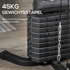 HOMCOM Kraftstation Fitnessstation Latzug Butterfly verstellbar