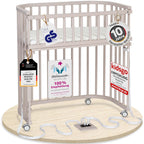 babybay Original Beistellbett aus massivem Buchenholz / kompakt & verwandelbar / Kinderbett Höhe stufenlos verstellbar & umweltfreundlich / mitwachsendes Babybett (weiß lackiert) / inkl. Matratze