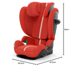 CYBEX Gold Kinder-Autositz Solution G i-Fix, Für Autos mit und ohne ISOFIX, Ab ca. 3 bis 12 Jahre (100 - 150 cm), Ab ca. 15 bis 50 kg, Lava Grey
