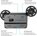 Super 8 Film Scanner, Converts Film in Digitales Video(3, 5, 7 und 9 Super 8/8 mm Film Rollen) MovieMaker/Film Digitizer, Super 8 Digitalisieren, mit 32 GB Speicherkarte und 2,4 LCD