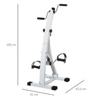 HOMCOM Bewegungstrainer Heimtrainer für Senioren LCD-Display Weiß