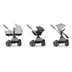 CYBEX Gold Kinderwagen EOS Lux 2-in-1 mit Babyschale Aton B2 i-Size und Babyschalen-Adapter, Reisesystem, Ab Geburt bis 22 kg (ca. 4 Jahre), Moon Black (Schwarz)