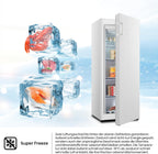 Hisense FV191N4AW2 Gefrierschrank/ TotalNoFrost/ SuperFreeze/ Türalarm/ Multiflow 360°/ BigBox/ 143,4 cm/ Gefrierteil 147 l/ 41 dB/ 205 kWh/Wei