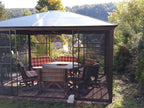 SOJAG Canada Pavillon »Castel«, aus Aluminium, inkl. Sonnensegel u. Insektenschutz, bronze