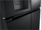 LG GMG861EPAE InstaView SLIM Multi-Door, Klasse E, 508 L, Kühlschrank mit Gefrierfach, Eis-, Crushed Ice- Wasserspender mit UVnano, Total NoFrost, Smart Inverter Kompressor, Wi-Fi, Farbe Matte Black
