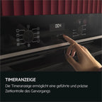 AEG Einbaubackofen – Serie 5 Ringheißluft: Gleichmäßige Garergebnisse auf 3 Ebenen – Pyrolyse Selbstreinigung – 25 Automatikprogramme – LED-Touchdisplay – Schnellaufheizung – Schwarz – BPE53516AB