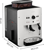 Krups Arabica Picto Kaffeevollautomat, Milchschaumdüse, 2-Tassen-Funktion, Drehregler, Einfache Reinigung, Kaffeemaschine, Schwarz, EA810870