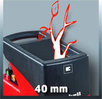 Einhell Elektro-Leisehäcksler GC-RS 2540 (Schneidwalze, Drehrichtungsumschalter, große Trichteröffnung, robustes Fahrgestell, inkl. Gartenabfallsack)