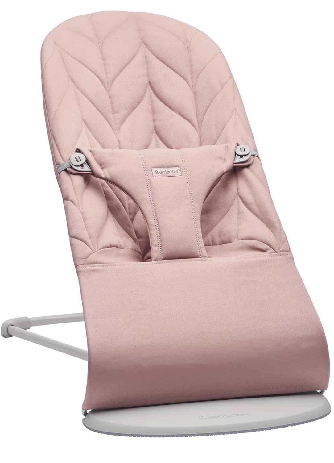 BabyBjörn Babywippe Bliss, Gewebt, Blütenblatt-Steppung, Sandgrau