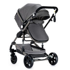 3 in 1 Kombikinderwagen 3 in 1 Reisesysteme Kinderwagen Infant Hochlandschaft Liegender Buggy Kinderwagen Neugeborenen Kinderwagen Faltbarer Standardkinderwagen (906 White)