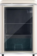 Merax Kühlschrank 128L, Freistehend Getränkekühler mit 120L-Kühlschrank + 8L-Gefrierschrank, mit LED-Innenbeleuchtung und Verstellbare Einlegeböden, Superleise für Restaurant, Bar, Getränke und Bier