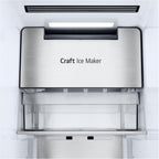 LG GSGV81PYLL Side by Side Kühlschrank, Klasse E, 635 L, Instaview, Kühlschrank mit Gefrierfach, Eis-, Crushed Ice- Wasserspender, Total NoFrost, Smart Inverter Kompressor, Wi-Fi
