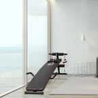 HOMCOM Sit-Up-Bank Trainingsbank mit Trainingsbändern verstellbar