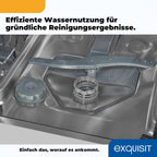 Exquisit Geschirrspüler, 9 Maßgedecke, Spülmaschine 45 cm, Power+, ECO-Modus, Geschirrspüler 45 cm, GSP59109-030E silber