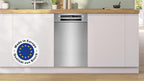 Bosch SPV2IKX10E Serie 2 Smarter Geschirrspüler vollintegriert, 45 cm breit, Besteckkorb, Extra Trocknen auf Knopfdruck, InfoLight roter Lichtpunkt am Boden, AquaStop Schutz gegen Wasserschäden, Weiß