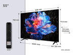 TCL 55V6C 55 Zoll Direct LED TV, 4K HDR Fernseher, Smart TV mithilfe von Google TV (Dolby Audio, Motion Clarity, Kompatibel mit Google Assistant & Alexa)