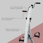 HOMCOM Bewegungstrainer Heimtrainer für Senioren LCD-Display Weiß