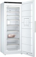 Siemens GS54NAWCV iQ500 Gefrierschrank, 176 x 70 cm, 327 L, noFrost nie wieder abtauen, bigBox Platz für großes Gefriergut, varioZone flexible Glas-und Schubladen, Weiß